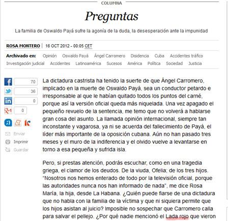 Refrescando la campaña contra Cuba: Síntesis de Carromero desde Madrid con sueldo, protestas y mentiras Refrescando la campaña contra Cuba: Síntesis de Carromero desde Madrid con sueldo, protestas y mentiras
