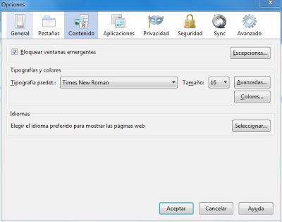 Firefox 23 contenido