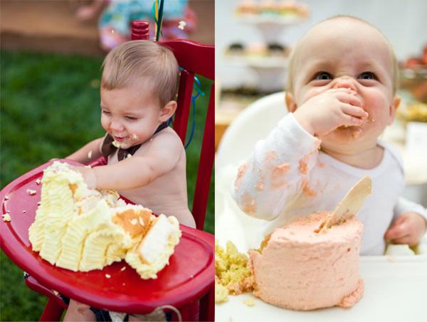 Los smash cakes, un costumbre muy divertido para el primer cumpleaños smash cakes