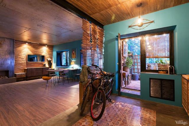 Industrial and Rustic mix in russian apartment Industrial and Rustic mix in russian apartment