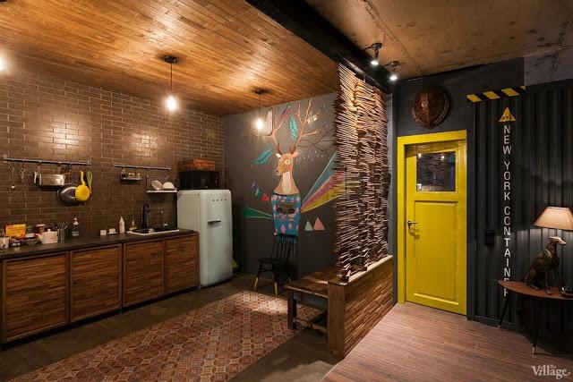 Industrial and Rustic mix in russian apartment Industrial and Rustic mix in russian apartment