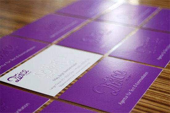 31 tarjetas de visita creativas de color púrpura