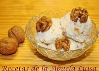HELADO DE NATA CON NUECES CARAMELIZADAS HELADO DE NATA CON NUECES CARAMELIZADAS
