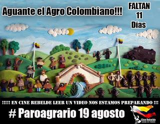 Paro agrario en Colombia Agosto 19 de 2013