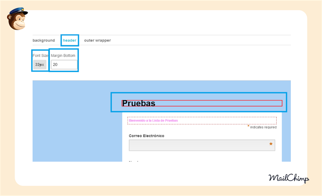 Personalizar formularios en MailChimp Personalizar formularios en MailChimp