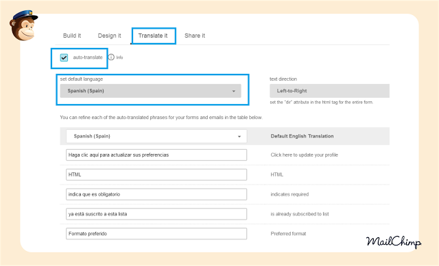 Personalizar formularios en MailChimp Personalizar formularios en MailChimp