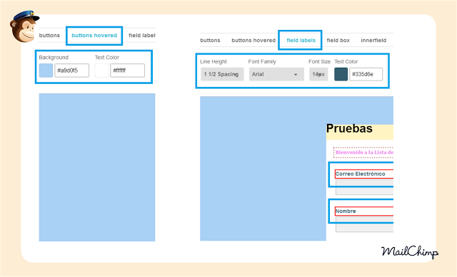 Personalizar formularios en MailChimp Personalizar formularios en MailChimp