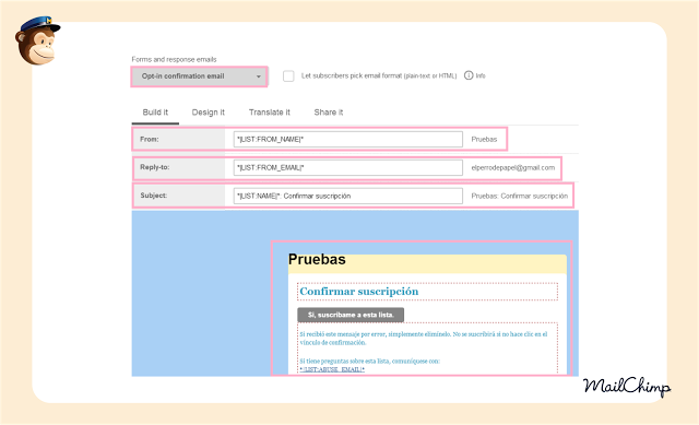 Personalizar formularios en MailChimp Personalizar formularios en MailChimp