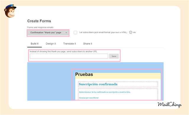 Personalizar formularios en MailChimp Personalizar formularios en MailChimp