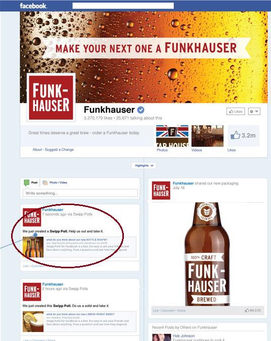 Ejemplo de una encuesta en Facebook Ejemplo de una encuesta en Facebook