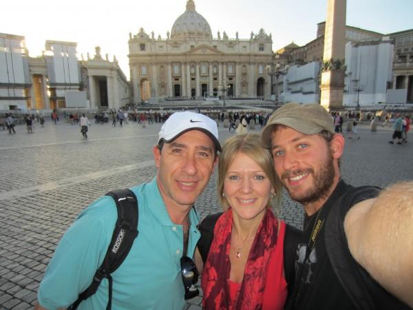 El reencuentro con mis padres en Roma. ¡Los quiero!