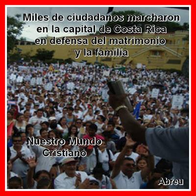 Miles de ciudadanos marcharon en la capital de Costa Rica en defensa del matrimonio y la familia Miles de ciudadanos marcharon en la capital de Costa Rica en defensa del matrimonio y la familia
