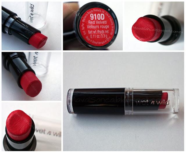 Rojo cereza - WET N WILD - Mega Last Matte Lip Cover - 910D Red Velvet