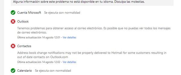 Problemas para acceder al correo Outlook Problemas para acceder al correo Outlook