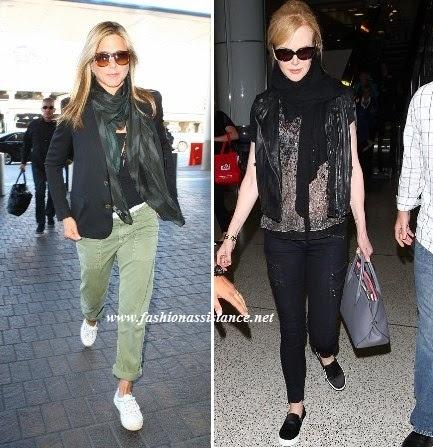Jennifer Aniston y Nicole Kidman de viaje. Elige el look Jennifer Aniston y Nicole Kidman de viaje. Elige el look