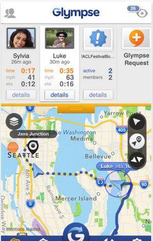 Glympse, servicio para compartir tu ubicación geográfica en forma segura, agrega idioma español glympse