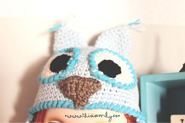 Gorrito de búho para Blythe Gorrito de búho para Blythe