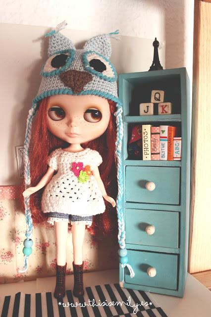 Gorrito de búho para Blythe Gorrito de búho para Blythe