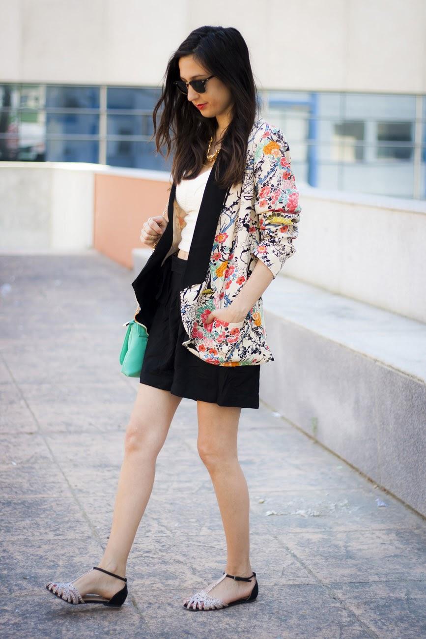 Kimono-Blazer And Crop Top