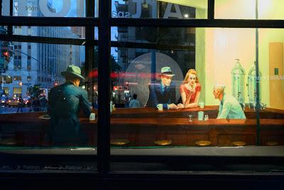 Nighthawks de #Hopper en 3D gracias al @whitneymuseum Nighthawks de #Hopper en 3D gracias al @whitneymuseum