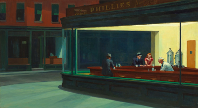 Nighthawks de #Hopper en 3D gracias al @whitneymuseum Nighthawks de #Hopper en 3D gracias al @whitneymuseum