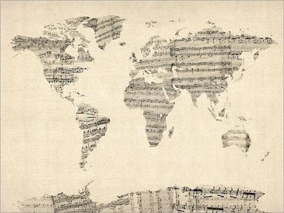 El mundo es una partitura musical.