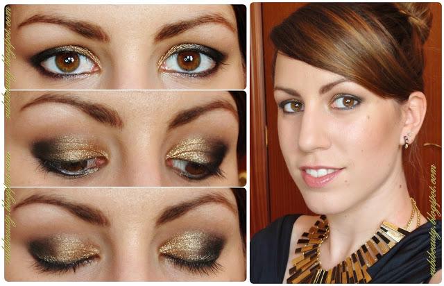 Rubibeauty tutorial makeup look maquillaje noche gold night star paso ...