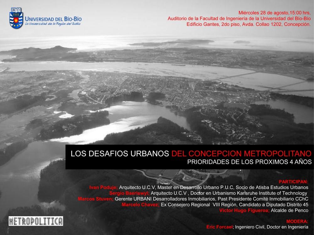 Mañana 28 de agosto: Foro “Los desafíos urbanos del Concepción Metropolitano”