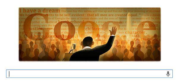 En homenaje a la Marcha de Washington, Google publica un Doodle sobre el famoso discurso de Martin Luther King Jr. i-have-a-dream-doodle-google