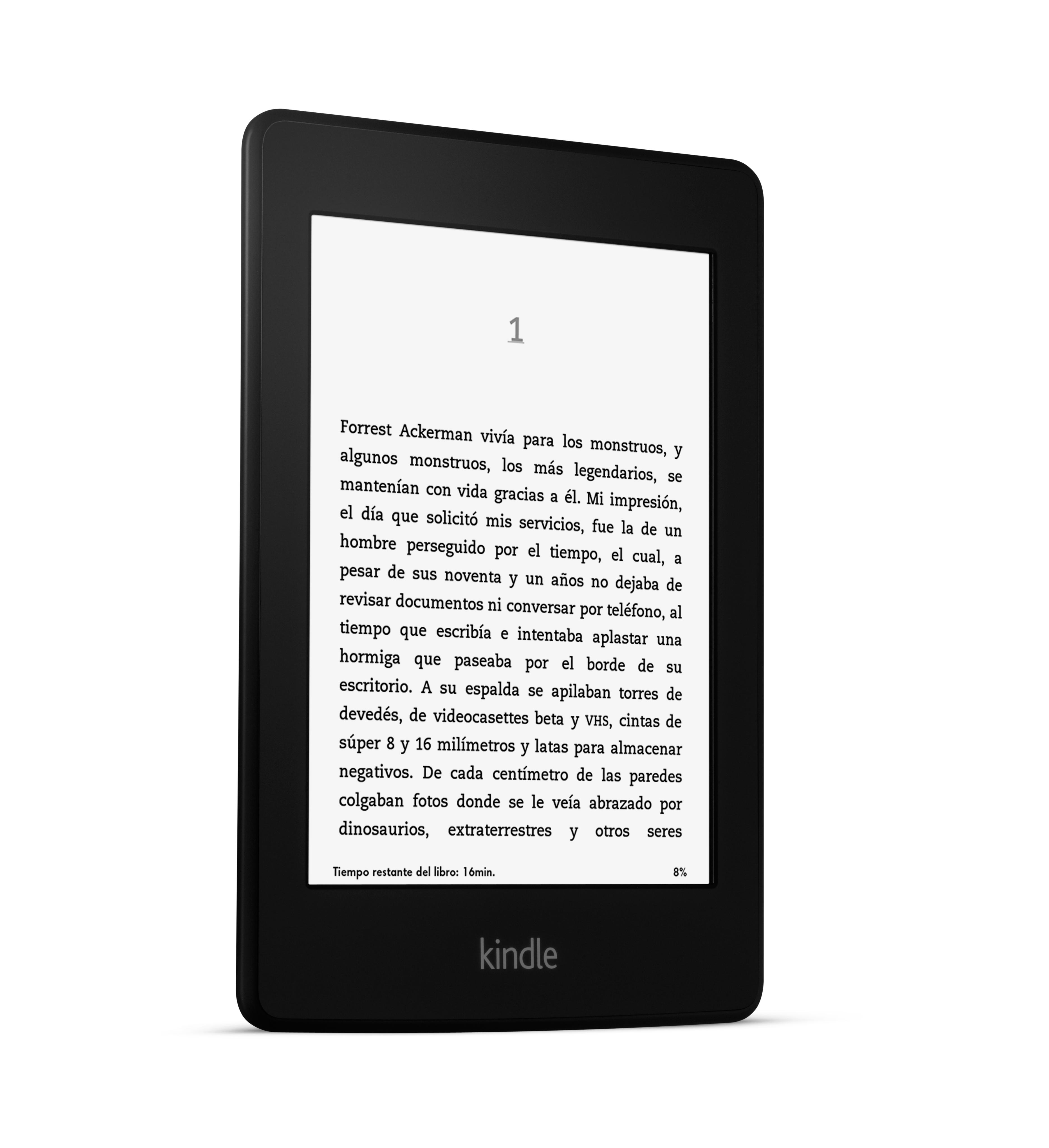 Amazon abre su tienda Kindle para México Kindle-Paperwhite-MX-Angle