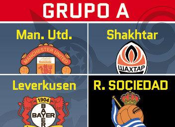 Manchester United, Shakhtar Donetsk y Bayer Leverkusen, rivales de la Real en la Champions
