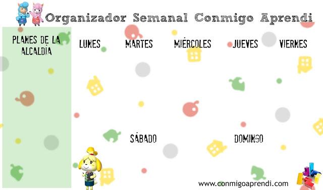 Organizador Semanal Animal Crossing