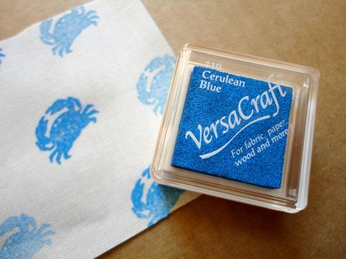 Tinta Versacraft mini color azul cobalto Estampa sobre textil