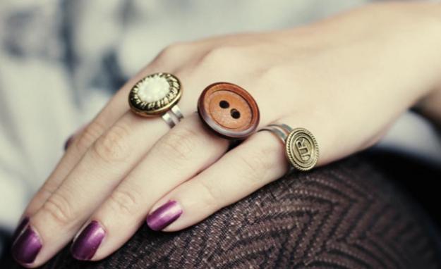 DIY Preciosos anillos botón