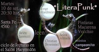 Literapunk el martes 10 de setiembre! Literapunk el martes 10 de setiembre!