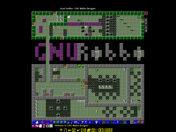 GNU Robbo es una adaptación libre del clasico Robbo escrito en 1989. GnuRobbo1