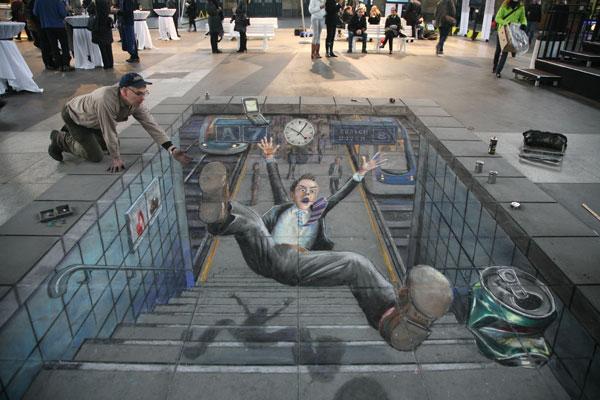 ARTE CALLEJERO EN 3 DIMENSIONES ARTE CALLEJERO EN 3 DIMENSIONES