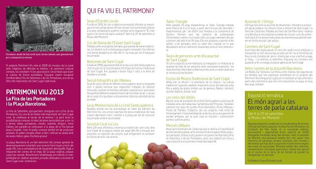 FIRA DE LES PORTADORES, Del 20 al 22 de septiembre ( Plaça Barcelona - Sant Cugat del Vallés) FIRA DE LES PORTADORES, Del 20 al 22 de septiembre ( Plaça Barcelona - Sant Cugat del Vallés)