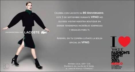 LACOSTE le da estilo a la bolsa oficial de Vogue Fashion´s Night Out 2013 image004