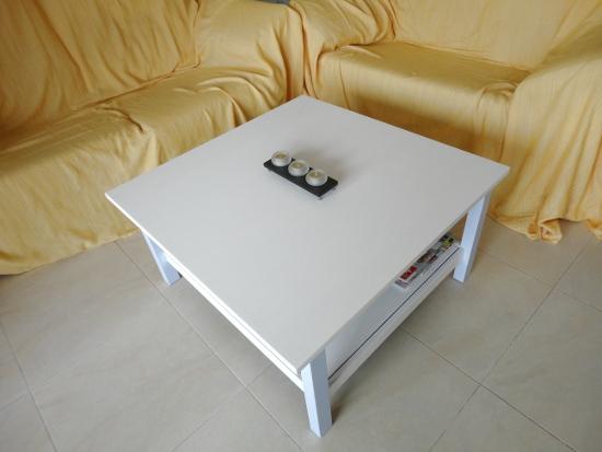 Mesa de centro DESPUÉS de pintar Haz desaparecer tus muebles