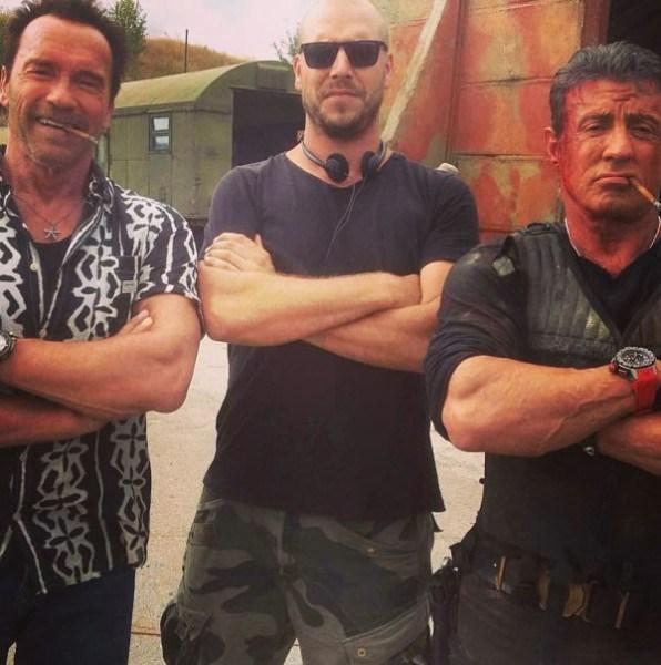 Más FOTOS: ‘The Expendables 3’ expendables-3-schwarzenegger-hughes-stallone-set-photo-596x600