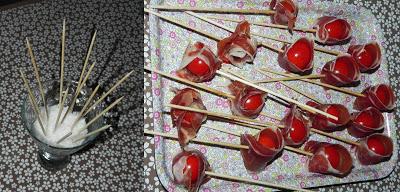 BROCHETA DE TOMATE CHERRY CON JAMÓN IBÉRICO BROCHETA DE TOMATE CHERRY CON JAMÓN IBÉRICO