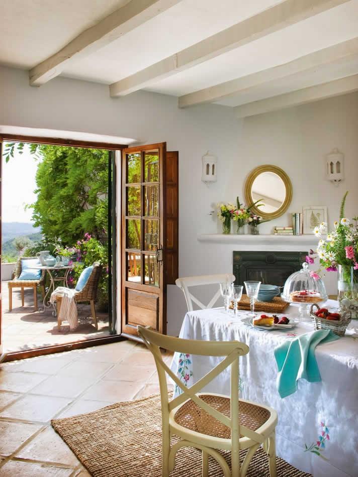 Relajada y serena casa de campo comedor mediterráneo | Casa Haus