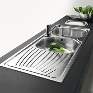 Fregadero Inox de 2 senos + escurridor 101.0280.120_b