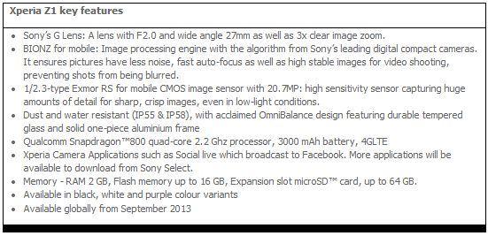 Anuncian oficialmente el smartphone Sony Xperia Z1 – Especificaciones sony-xperia-z1