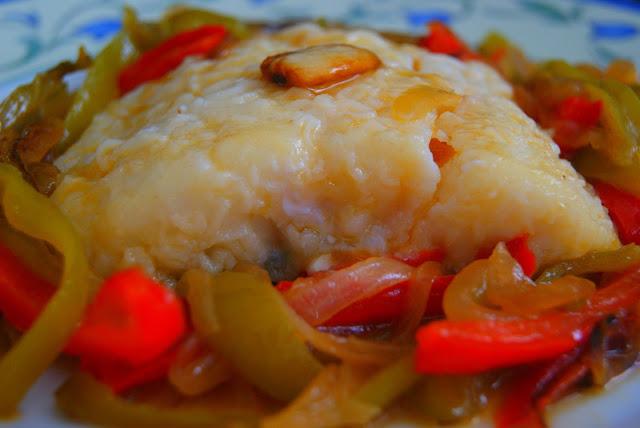 Bacalao con piperrada Bacalao con piperrada