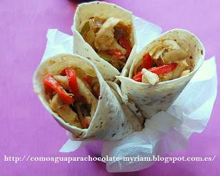 FAJITAS DE POLLO Y VERDURAS. FAJITAS DE POLLO Y VERDURAS.