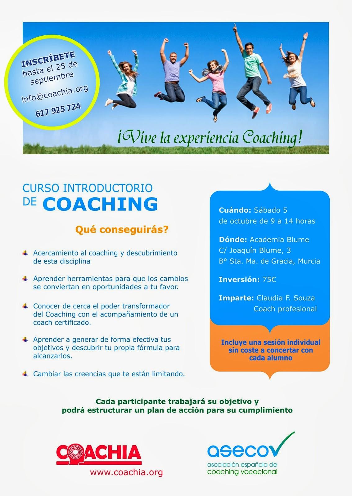 Curso Introductorio de Coaching en Murcia