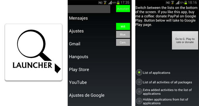 Search Based Launcher y su inicio simplificado search based launcher cab