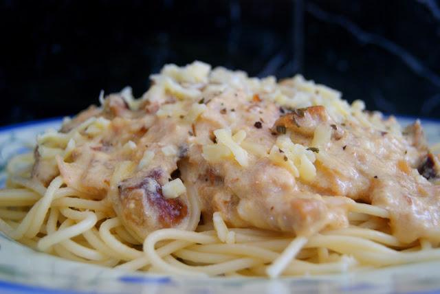 Espagueti con Boletus y Salsa Carbonara Espagueti con Boletus y Salsa Carbonara